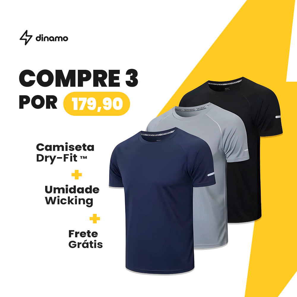 Camisetas DryFit Essenciais 3 por 179,90