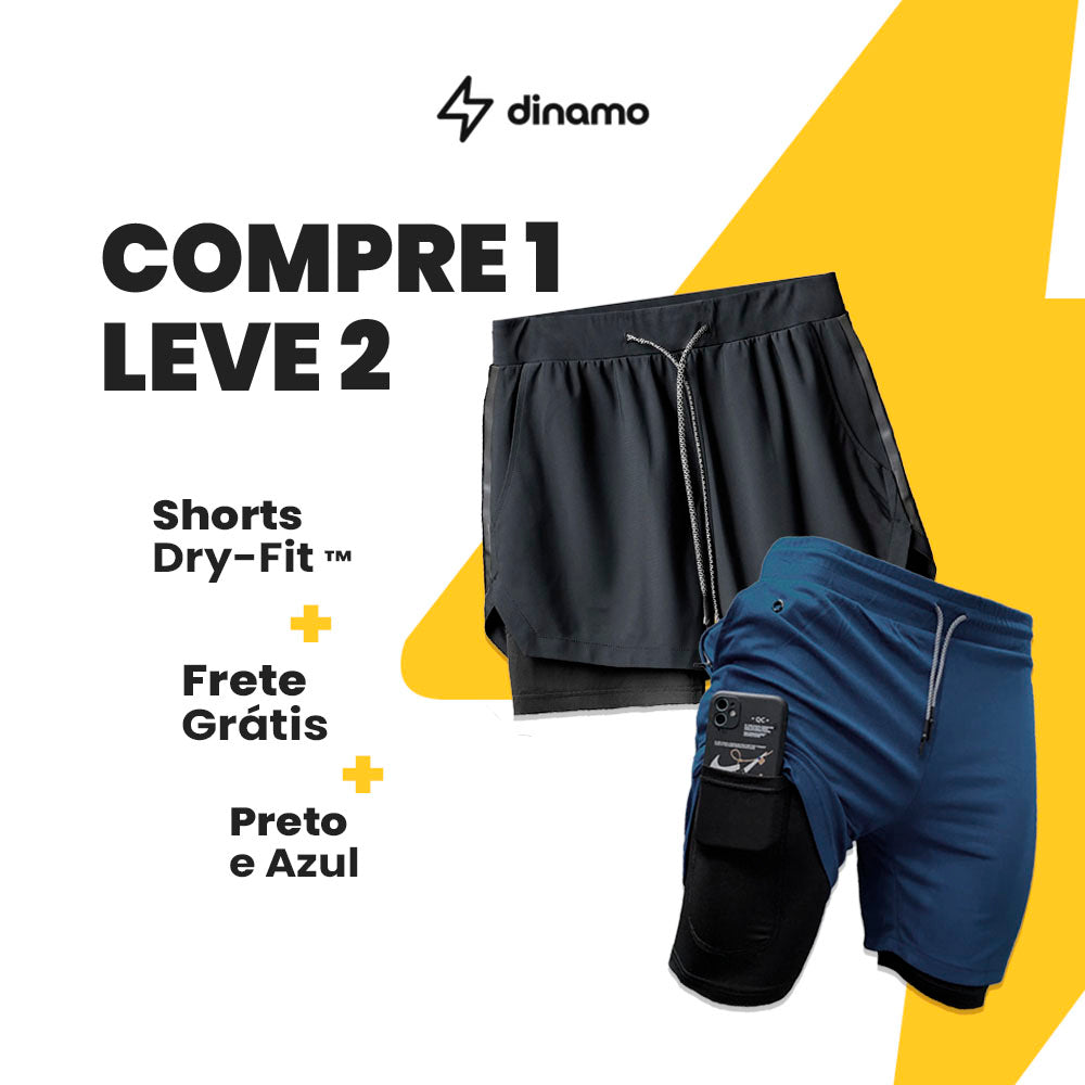 Short DryFit de Compressão - COMPRE 1 LEVE 2 + FRETE GRÁTIS