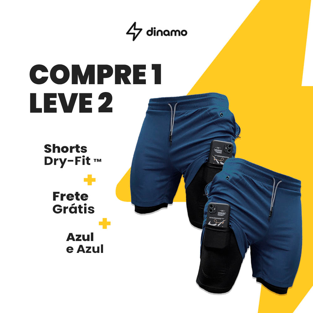 Short DryFit de Compressão - COMPRE 1 LEVE 2 + FRETE GRÁTIS