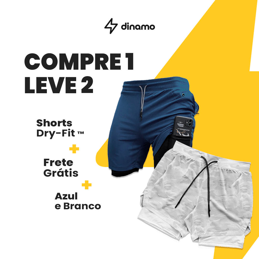 Short DryFit de Compressão - COMPRE 1 LEVE 2 + FRETE GRÁTIS