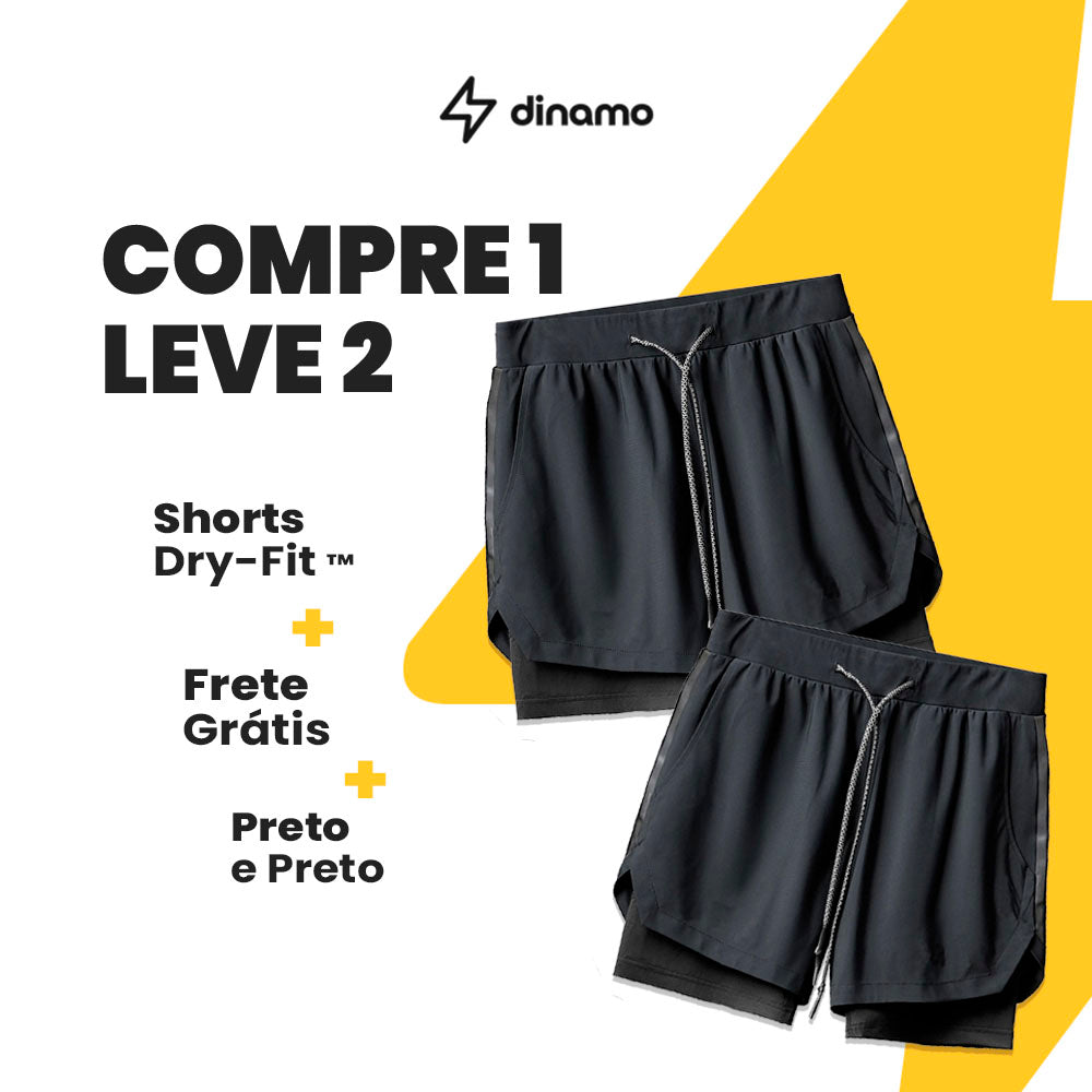 Short DryFit de Compressão - COMPRE 1 LEVE 2 + FRETE GRÁTIS