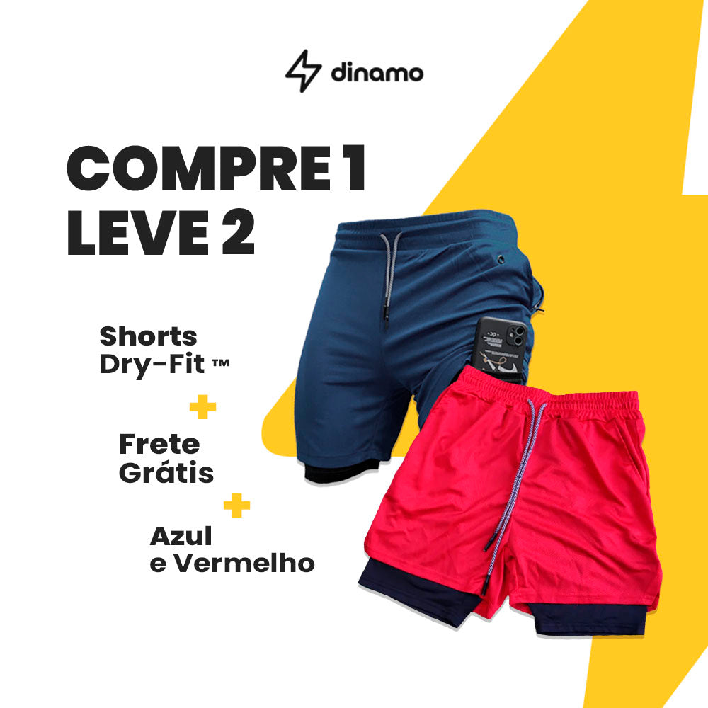 Short DryFit de Compressão - COMPRE 1 LEVE 2 + FRETE GRÁTIS