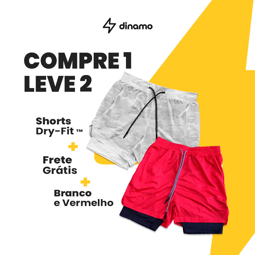 Short DryFit de Compressão - COMPRE 1 LEVE 2 + FRETE GRÁTIS