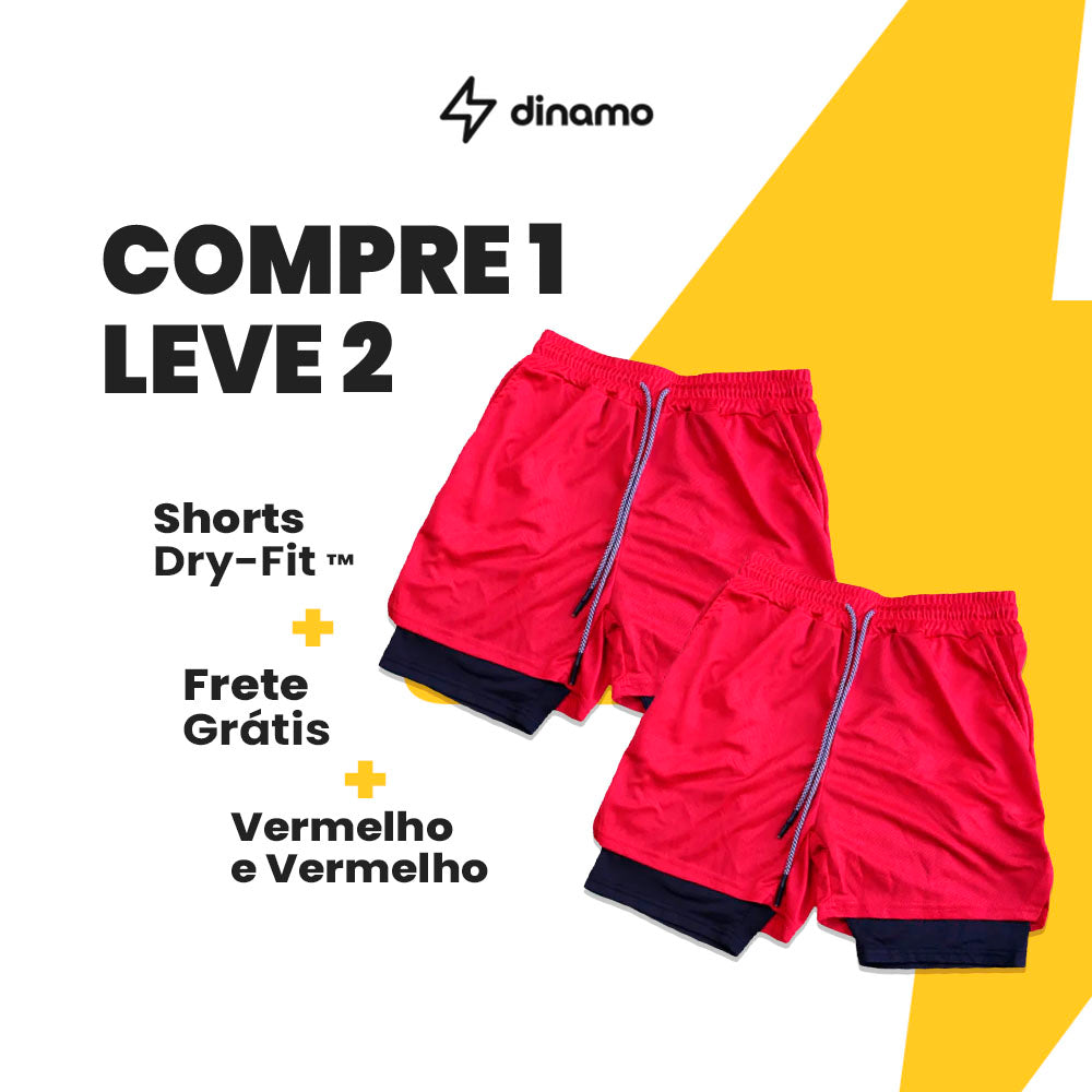 Short DryFit de Compressão - COMPRE 1 LEVE 2 + FRETE GRÁTIS